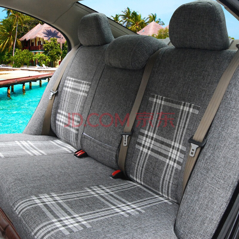 馳欽專車定制汽車座套 都市灰亞麻四季座墊，打造清涼舒適的駕乘空間